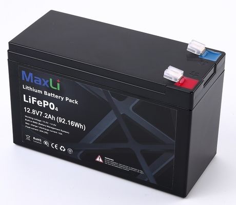 Επαναφορτιζόμενη 12 μπαταρία λίθιου Lifepo4 βολτ 7.2AH